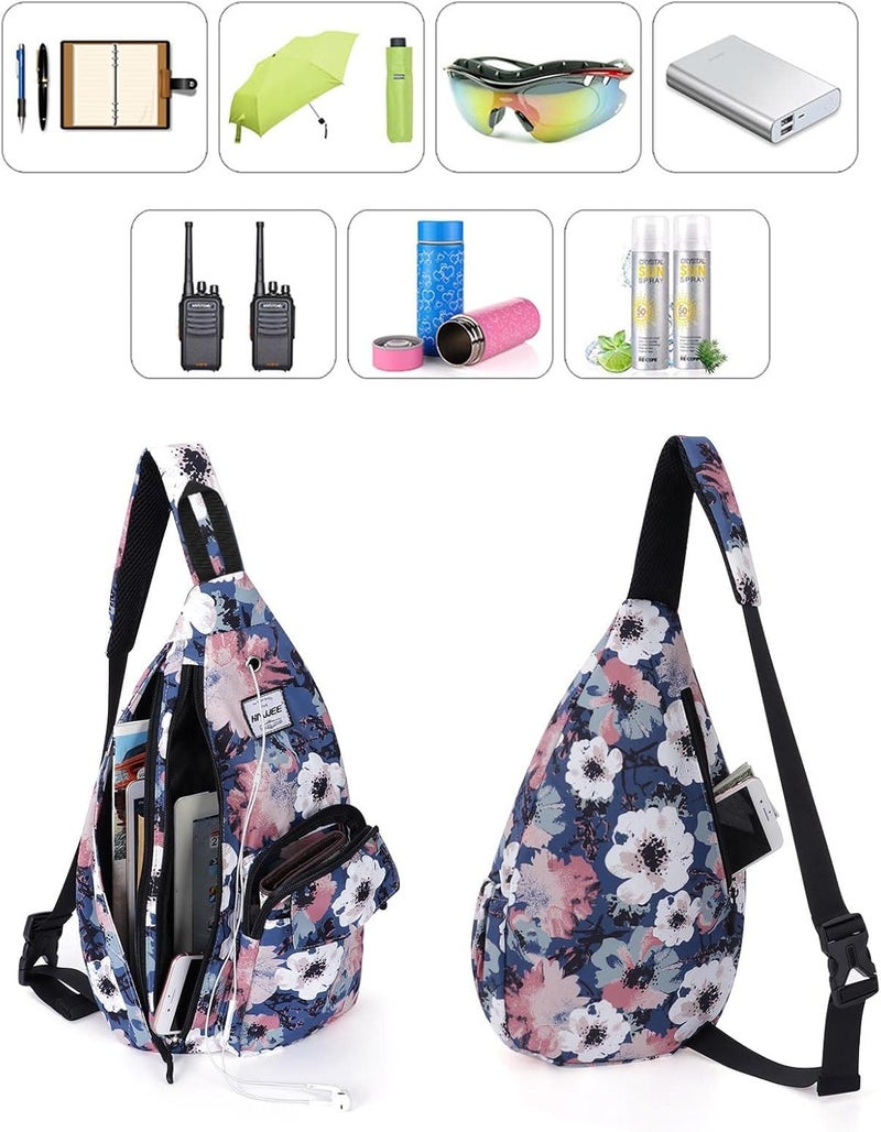 HAWEE Backpack Sling for Women Anti-Water Crossbody Bag Inclined Adjustable Pack | Casual, Adjustable Strap, Water Repellent, for Travel/Sport - Image 2